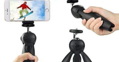 SSMART YT-228 Mini Tripod with Universal Mobile Attachment Uses for Vlogging, Video Shooting, Photography YouTube etc Compatible with All Mobile Phones, Action & DSLR Camera's - (Black)