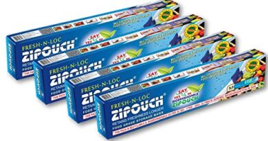 ZIPOUCH Fresh-N-Loc Biodegradable (Pack of 04 x 10 Bags = 40 Bags) Microwave & Freezer Safe, Retains Freshness Longer - Medium