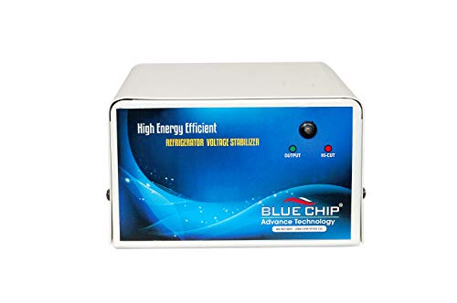 BLUECHIP Voltage Stabilizer for Refrigerator/Fridge - 130-280 V, 3.1 A | Compatible with Upto 400 litres, Wide Working Range, Heavy Body - Micro Controller Card - Advance Tech