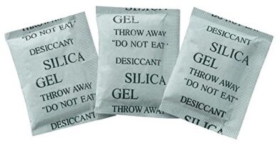 Electrobot 1 Gram Pure & Safe Silica Gel Packets Desiccant Dehumidifiers, 50, Whte