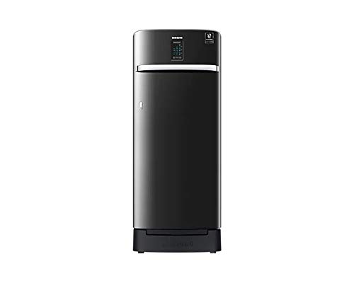 Samsung 220 L 3 Star Inverter Direct cool Single Door Refrigerator (RR23A2K3YBX/HL, Digi-Touch Cool, Curd Maestro, Base Stand with Drawer, Luxe black)