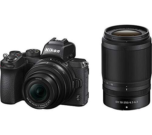 Nikon Z50 Mirroless Camera Body with NIKKOR Z DX 16-50mm f/3.5-6.3 VR & NIKKOR Z DX 50-250mm f/4.5-6.3 VR Lens