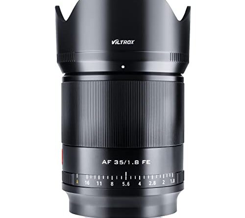 VILTROX 35mm f/1.8 Full Frame Lens for Sony E Mount, Auto Focus F1.8 FE Lens for Sony a7r iv a7 iii a7s iii a7r iii a6400 a6600 ZV-E10 (AF 35mm/1.8 FE) (Black)