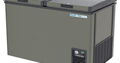 Voltas CF HT 320 DD P Double Door Deep Freezer cum chiller, 320 Liters, Convertible, GREY LATEST