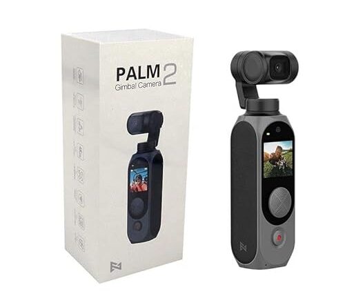 BEEBIRD FIMI Palm 2 Pro 4K Handheld 3-Axis Gimbal Camera with D1/2”CMOS, 4K Video, Pocket-Sized, Smart Tracking, 12MP Photo, 3xZoom, 2600mAh Action Camera for Vlog & YouTube