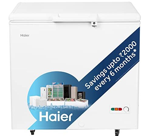 Haier HFC-230SM5, 5 Star rated Single Door Hard Top Deep Freezer, Convertible, Capacity 218 Litres, White