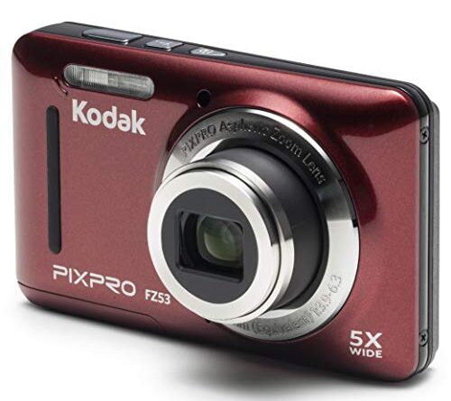 Kodak PIXPRO Friendly Zoom FZ53 16 MP Digital Camera with 5X Optical Zoom and 2.7" LCD Screen (Red)